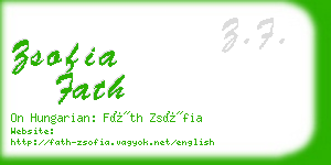 zsofia fath business card